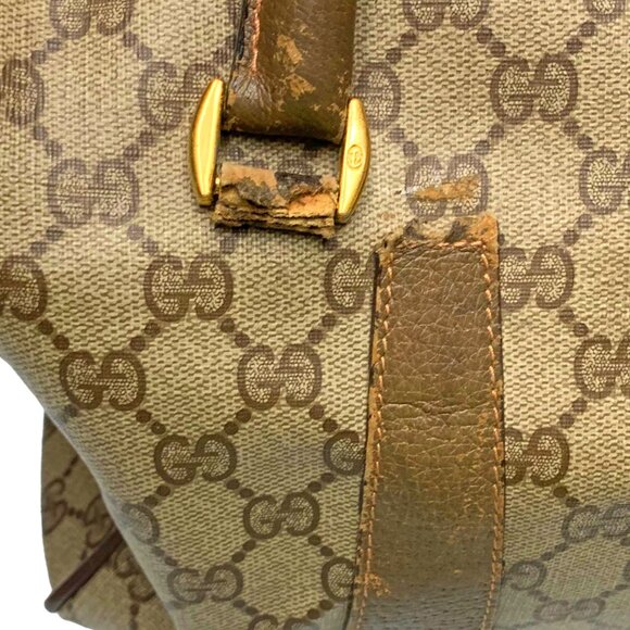 Vintage Gucci‎ Coated Canvas Leather Speedy Handbag **AS IS DAMAGED - Picture 2 of 13